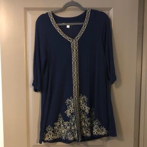 Navy embellished dress